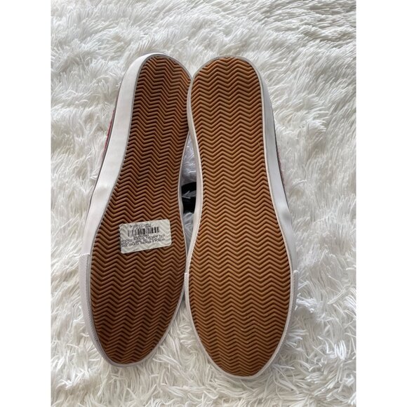 MARK MCNAIRY for GENERIC SURPLUS Houndstooth Lace-Up Ankle Sneakers Red & Black - Picture 8 of 10